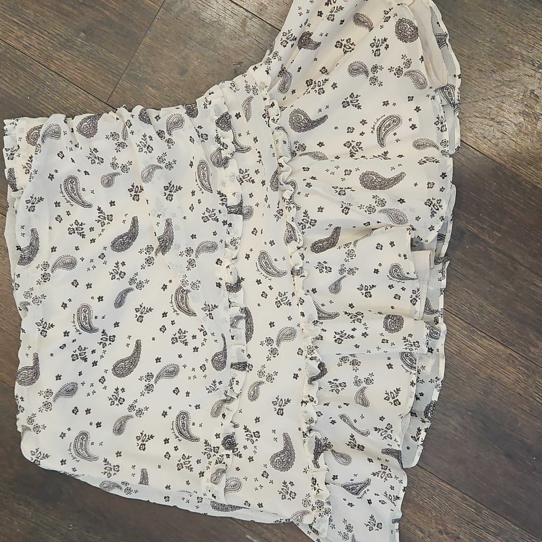 For Love And Lemons Cream Paisley Mini Skirt Small